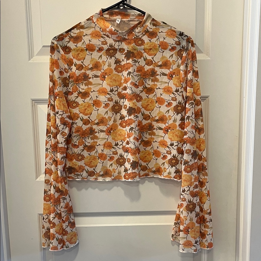 Floral Long Sleeve Women's Top